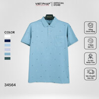 Áo Polo Nam VIỆT PHÁP Form Luxury - Thun Cotton In , lịch lãm, sang trọng 34564