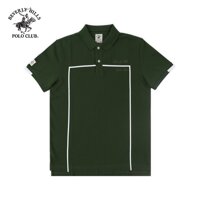 Áo polo ngắn tay BEVERLY HILLS POLO CLUB Regularfit màu xanh rêu 100% cotton - PMRSS20TL090