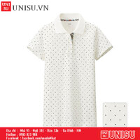 Áo Polo nữ chấm bi Uniqlo 134850-00 trắng -