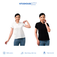 Áo POLO nữ ĐEN - TRẮNG GOLD RIHNO Basic 100% cotton công nghệ thoát nhiệt Nhật Bản
