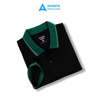 Áo polo nữ đen viền AVANTA vải Cotton mắt chim mềm mịn thoáng mát không bai xù APL03
