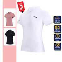 Áo polo nữ,áo phông 💓LINING💓 áo thun cộc tay, thể thao,cầu lông,co dãn,thấm hút,màu trắng,đen,hồng