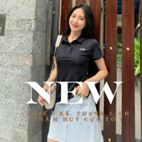 Áo polo nữ,áo phông 💓LINING💓 áo thun cộc tay, thể thao,cầu lông,co dãn,thấm hút,màu trắng,đen,hồng