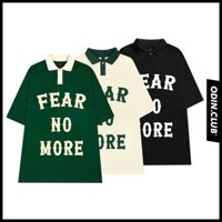 Áo Polo Oversize ODIN CLUB Fear No More, Áo phông có cổ form rộng, Local Brand ODIN CLUB, chất đẹp, hot trend