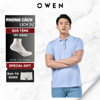 Áo polo Owen 2 màu trơn basic,AP231324 chất liệu cotton bạc hà mềm mát,thấm hút mồ hôi