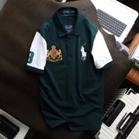 Áo polo RL chất cotton cá sấu 4 chiều thấm hút tốt thêu logo vai áo và biểu tượng lá cờ chuẩn hãng