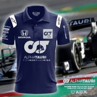 Áo polo Tay Ngắn Họa Tiết Logo Xe Đua Scuderia Alpha Tauri F1 Thời Trang 2022 Cho Nam