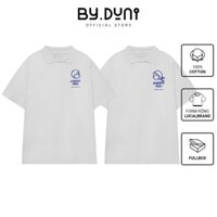 Áo Polo THÊU cặp đôi By.Duni form fit Local Brand unisex, áo cặp bạn thân LUCKY GRIL HAPPY BOY