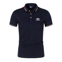 Áo polo thời trang mới U-M-B-R-O mùa hè cho nam, áo công sở thoải mái, cổ áo lapel, quần áo tennis