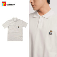 Áo Polo TICK & PICK Unisex Nam Nữ Oversize Áo Thun Form Rộng Có Cổ Hình Gánh Hàng Rong