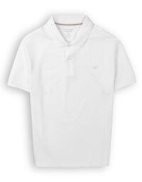 Áo Polo trơn basic thêu logo ngực ESTP038 - Trắng