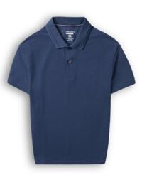 Áo Polo trơn basic thêu logo ngực ESTP038 - Xanh da trời đậm