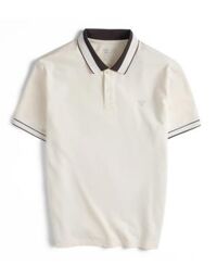 Áo Polo trơn bo kẻ in logo ngực FSTP049