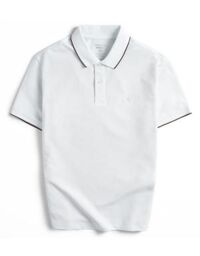 Áo Polo trơn bo kẻ in logo Horse FSTP037