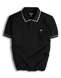 Áo polo trơn bo kẻ logo ngực FSTP009