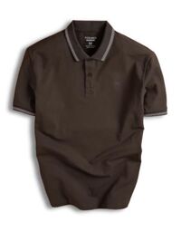 Áo Polo trơn bo kẻ logo ngực FSTP052