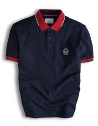 Áo polo trơn bo kẻ thêu logo ngực GSTP643