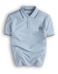 Áo polo trơn bo tay kẻ thêu logo ngực GSTP602