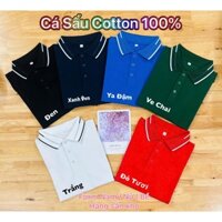 Áo polo unisex 6 màu trơn, cổ bẻ thanh lịch, vải cá sấu cotton chiều cao cấp đủ size từ 12- 105KG NHẬN IN THEO YÊU CẦU