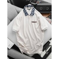 Áo Polo Versace vải ngoại nhập dệt kim mắt cá lớn phù hợp xuống phố tiệc tùng - Sang trọng