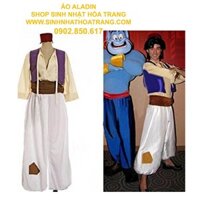 Áo quần Aladin gồm áo và quần . Giúp cho người lớn mình hoá trang thành thẩn đèn Aladin