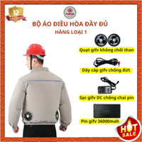 Áo quạt điều hòa chính hãng, áo gắn quạt gió Gifv cao cấp, thiết kế tản nhiệt siêu mát có 4 cấp độ gió bảo hành 12 tháng
