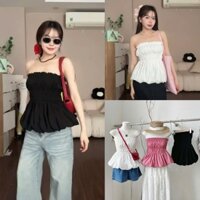 Áo quây cúp ngực dáng bí chun lưng, áo bí vải gió sần quyến rũ Salavi N2 026