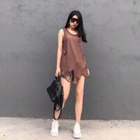 Áo rách dáng dài