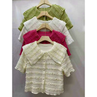 Áo ren co giãn cổ sen bigsize (65-85kg)