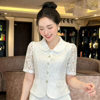 Áo Ren Cổ Sen Nk Fashion Thời Trang Công Sở Lịch Sự, Nhẹ Nhàng, Chất Vải Mềm NKSM2409017