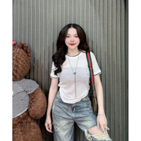 ÁO REN CỔ TRÒN NGẮN TAY CHẤT REN VNXK