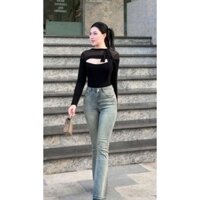 Áo Ren Cổ Tròn Tay Dài Phong Cách Q18