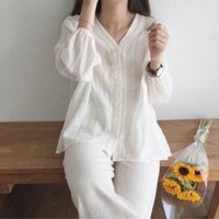 Áo ren cổ V