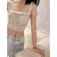 áo ren hai dây cổ vuông cúp ngực