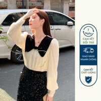 Áo ren len Blimey cổ lá tiểu thư ARCLF