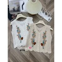 áo ren sát nách thêu hoa