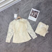 Áo ren tay dài nơ cổ siêu xinh ( kèm video và ảnh thật)