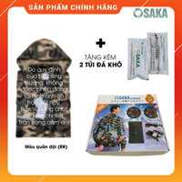 Áo Rời Áo điều hoà OSAKA màu xanh bộ đội, Áo có mũ vải dày dặn siêu giữ gió KHÔNG bai xù (Không kèm pin , quạt)