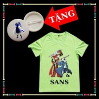 Áo Sans và Papyrus siêu ngầu cho trẻ em tay ngắn cổ tròn size áo từ 10kg đến 90kg Tặng HUY HIỆU Error 404