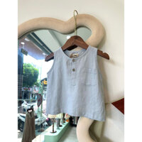 áo sát nách bé trai xanh pastel