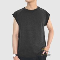 Áo Sát Nách Nam Tanktop áo thun ba lỗ cổ tròn tập gym U04 - Đen - M