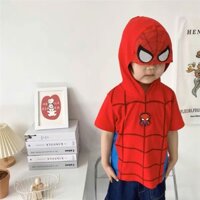 Áo siêu nhân bé trai mùa hè mũ lưới có đèn cá tính A1503 Malwee thời trang trẻ em từ 2-7 tuổi