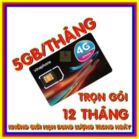 AO Sim 4G Vinaphone D500 trọn gói 1 năm không nạp tiền - Gói 5GB/tháng miễn phí trong 12 tháng - Xài thả ga không lo về