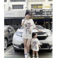 (áo size đại )Áo Bầu thun nữ tay lỡ form rộng in chữ nhiều màu basic brand 1hitshop