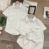 ÁO SƠ MI 2 TÚI CÓ BIGSIZE - Áo sơ mi trơn form đẹp vừa người SUNFSHION1995, Áo sơmi phù hợp đi làm, đi học, đi chơi