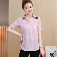 ÁO SƠ MI 2 TÚI ĐẮP HOA VAI_ts130