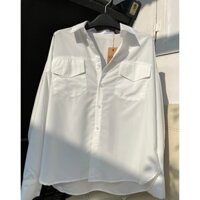 Áo sơ mi 2 túi nữ trắng