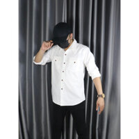 Áo sơ mi 2 túi tay dài vải oxford