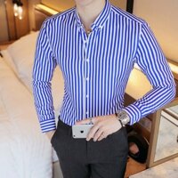 Áo sơ mi, áo sơ mi nam, chất liệu lụa mềm mịn, thoáng mát, kiểu dáng slimfit trẻ trung, thanh lịch, tôn dáng