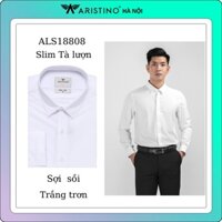 Áo sơ mi ARISTINO dài tay TRẮNG TRƠN dáng ôm ALS18808